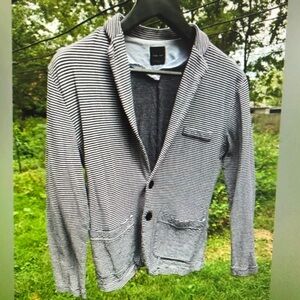 Striped Blazer with Pockets